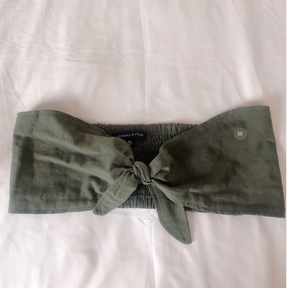 Kendall & Kylie Tie Front Bandeau